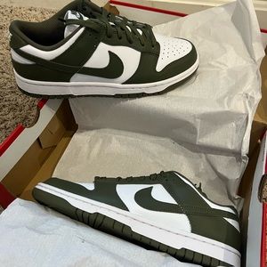 New in box Nike Dunks low Medium Olive (womens 9)